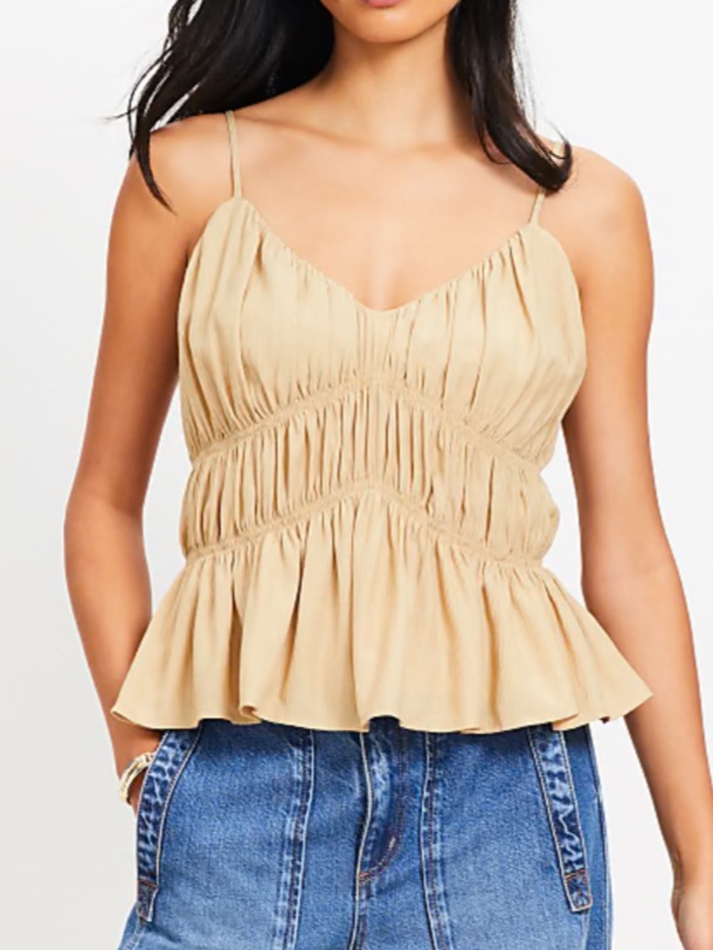 Loft Smocked Ruffle Cami Top - Picture 2 of 4